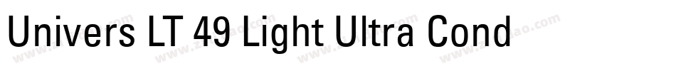 Univers LT 49 Light Ultra Condensed字体转换